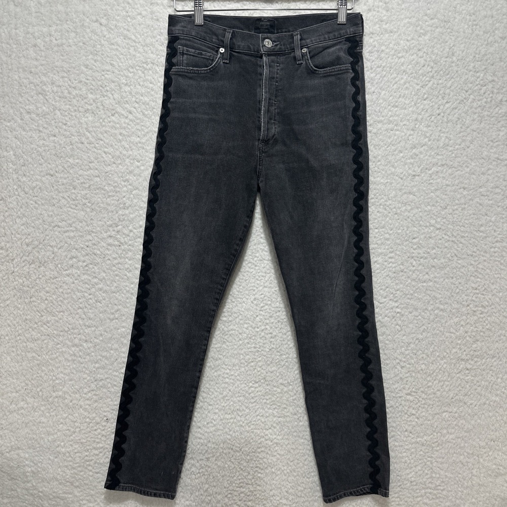 Citizens Of Humanity Olivia High Rise Slim Ankle Women's Wavy Side Stripe Sz 27
